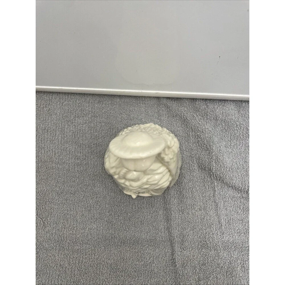 Madonna & Child Ceramic Standing Figurine Artist Signed White Glazed - Picture 6 of 11